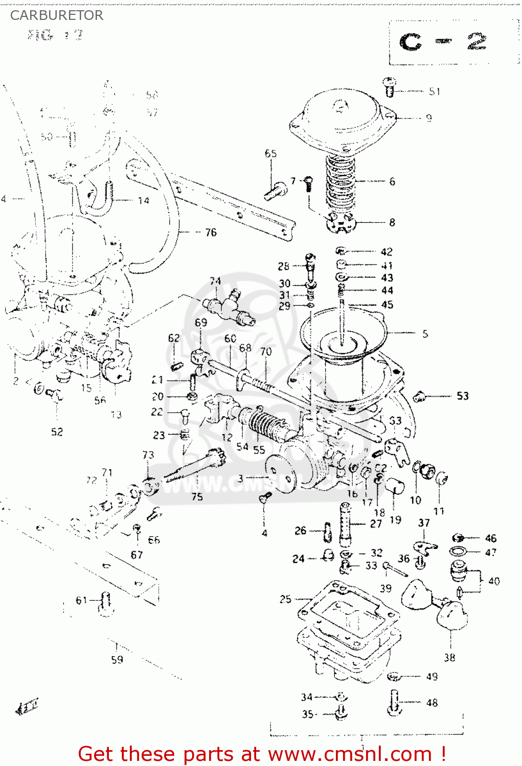 Suzuki GSX400E 1986 (G) GENERAL EXPORT (E01) CARBURETOR - buy original ...