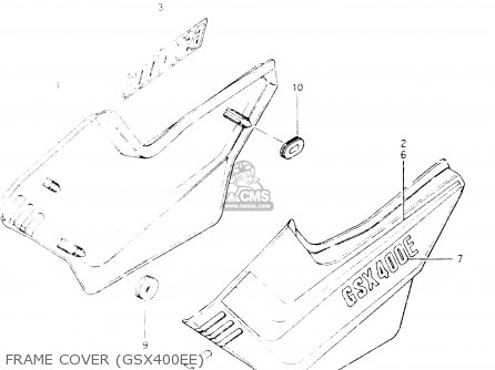 FRAME COVER (GSX400EE) - GSX400E 1986 (G) GENERAL EXPORT (E01)