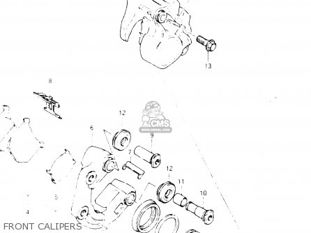 FRONT CALIPERS - GSX400E 1986 (G) GENERAL EXPORT (E01)