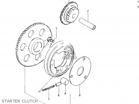 STARTER CLUTCH - GSX400E 1986 (G) GENERAL EXPORT (E01)