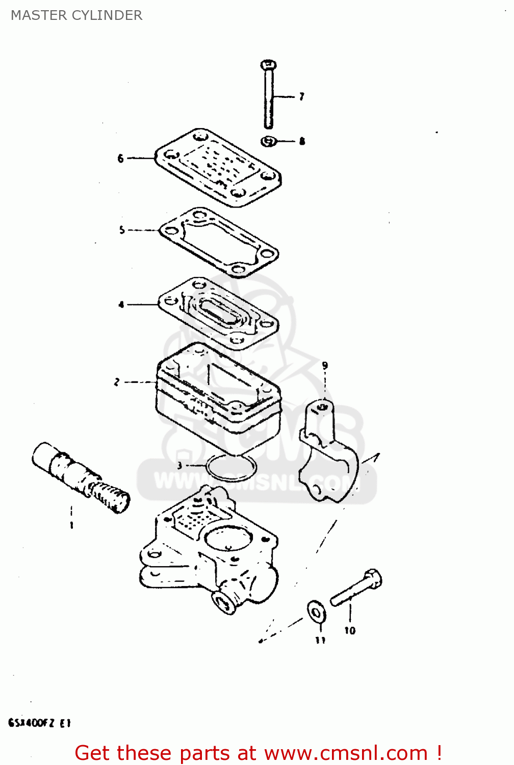 MASTER CYLINDER GSX400F 1981 (X) (E01 E02 04 06 15 16 18 21 22 24 25 26 34 39 48