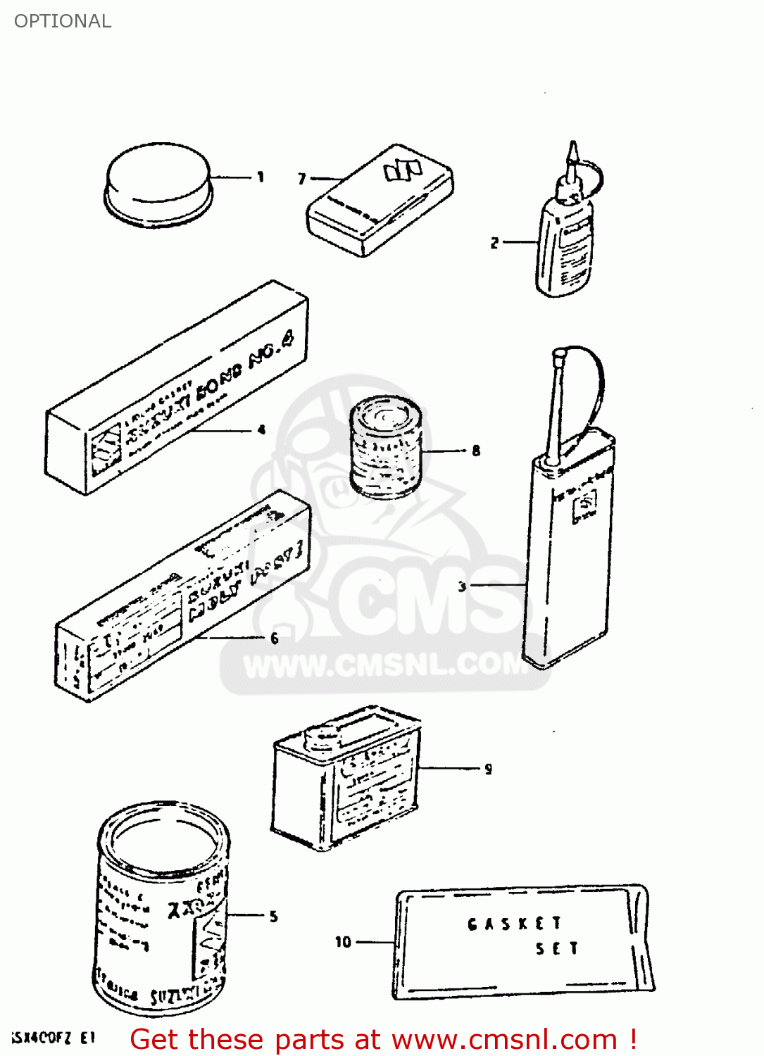 OPTIONAL GSX400F 1981 (X) (E01 E02 04 06 15 16 18 21 22 24 25 26 34 39 48