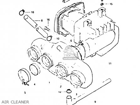 AIR CLEANER - GSX400F 1981 (X) (E01 E02 04 06 15 16 18 21 22 24 25 26 34 39 48