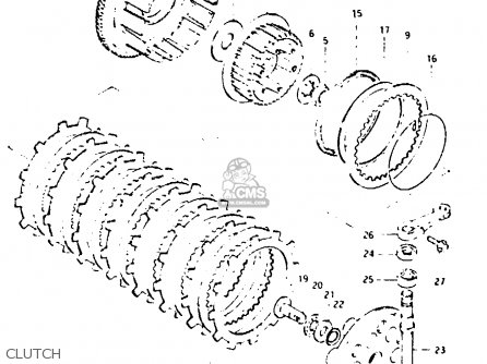 CLUTCH - GSX400F 1981 (X) (E01 E02 04 06 15 16 18 21 22 24 25 26 34 39 48