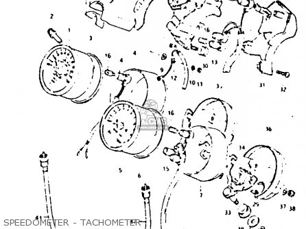 SPEEDOMETER - TACHOMETER - GSX400F 1981 (X) (E01 E02 04 06 15 16 18 21 22 24 25 26 34 39 48