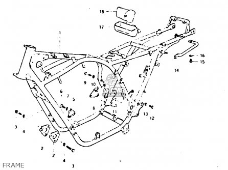 FRAME - GSX400F 1981 (X) (E01 E02 04 06 15 16 18 21 22 24 25 26 34 39 48