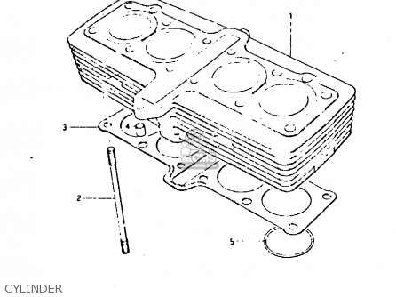 CYLINDER - GSX400F 1981 (X) (E01 E02 04 06 15 16 18 21 22 24 25 26 34 39 48
