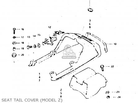 SEAT TAIL COVER (MODEL Z) - GSX400F 1981 (X) (E01 E02 04 06 15 16 18 21 22 24 25 26 34 39 48
