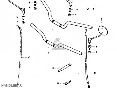 HANDLEBAR - GSX400F 1981 (X) (E01 E02 04 06 15 16 18 21 22 24 25 26 34 39 48