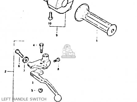 LEFT HANDLE SWITCH - GSX400F 1981 (X) (E01 E02 04 06 15 16 18 21 22 24 25 26 34 39 48
