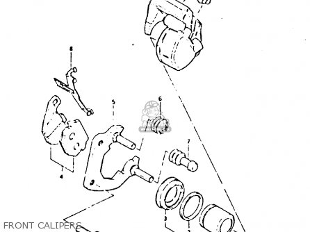 FRONT CALIPERS - GSX400F 1981 (X) (E01 E02 04 06 15 16 18 21 22 24 25 26 34 39 48