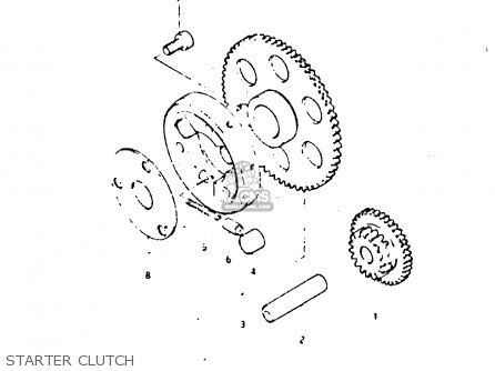 STARTER CLUTCH - GSX400F 1981 (X) (E01 E02 04 06 15 16 18 21 22 24 25 26 34 39 48