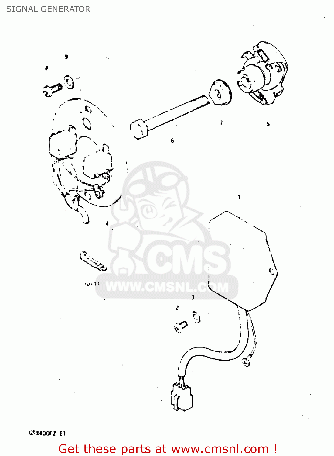 SIGNAL GENERATOR GSX400F 1982 (Z) 01 02 04 06 15 16 17 18 21 22 24 25 26 34 39 48