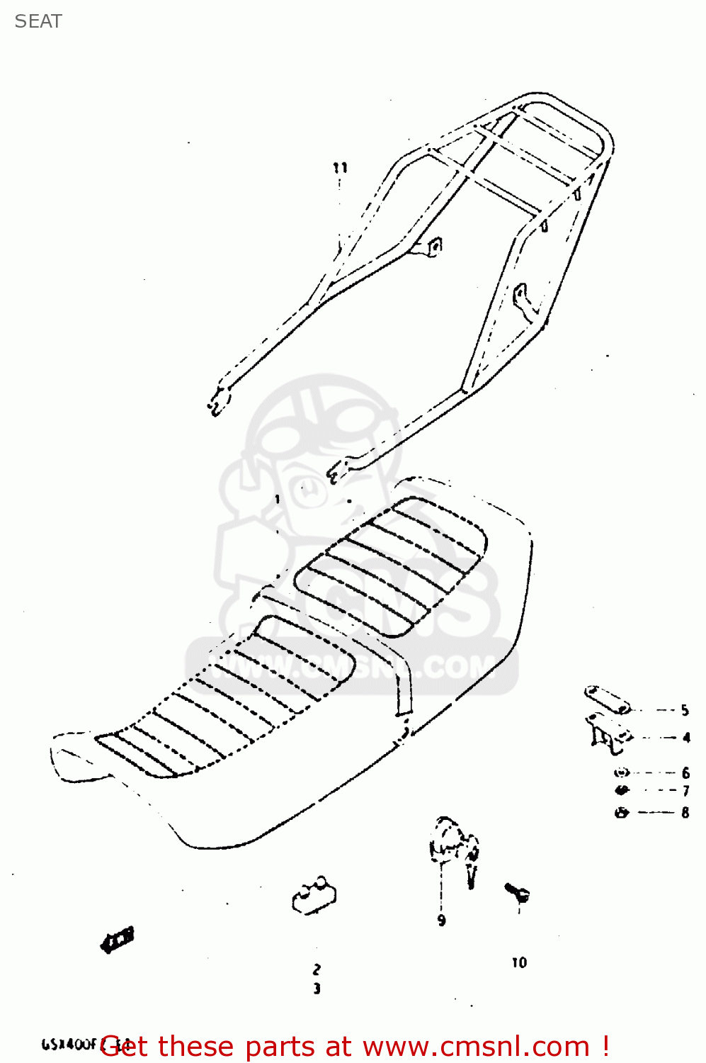 SEAT GSX400F 1982 (Z) 01 02 04 06 15 16 17 18 21 22 24 25 26 34 39 48