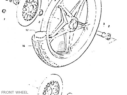 FRONT WHEEL - GSX400F 1982 (Z) 01 02 04 06 15 16 17 18 21 22 24 25 26 34 39 48