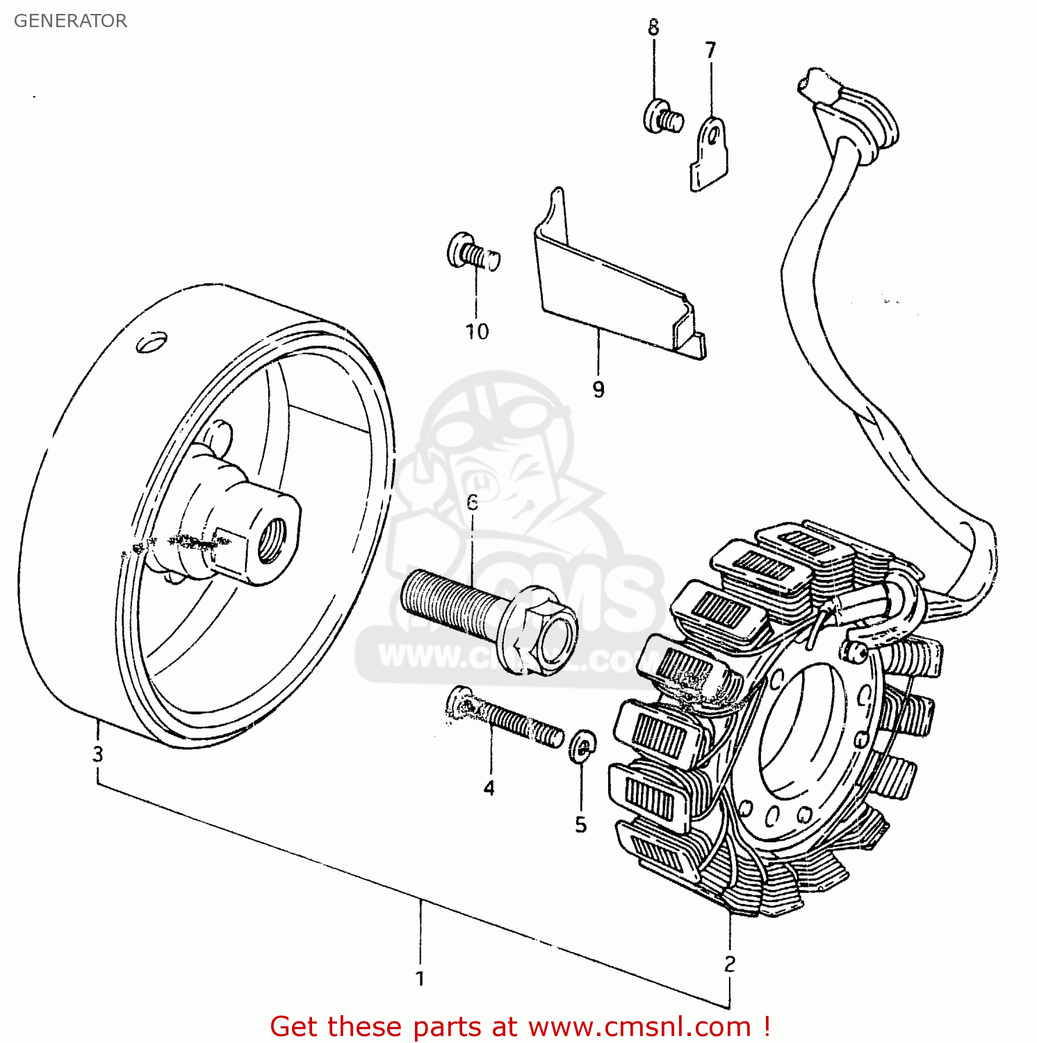 GENERATOR GSX400F 1983 (D) (E01 E02 E04 E06 E16 E17 E21 E24 E25 E26 34 48)