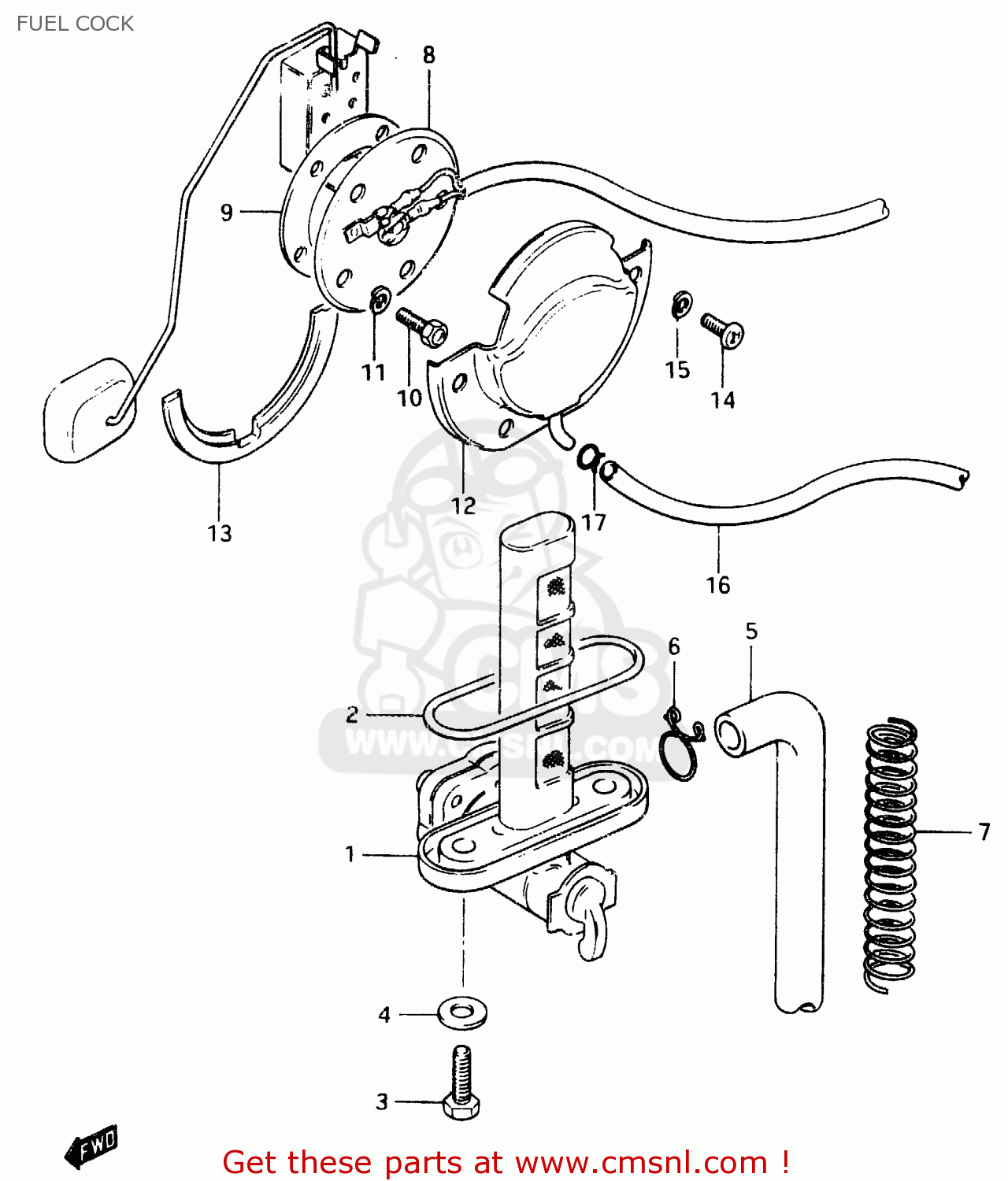 FUEL COCK GSX400F 1983 (D) (E01 E02 E04 E06 E16 E17 E21 E24 E25 E26 34 48)