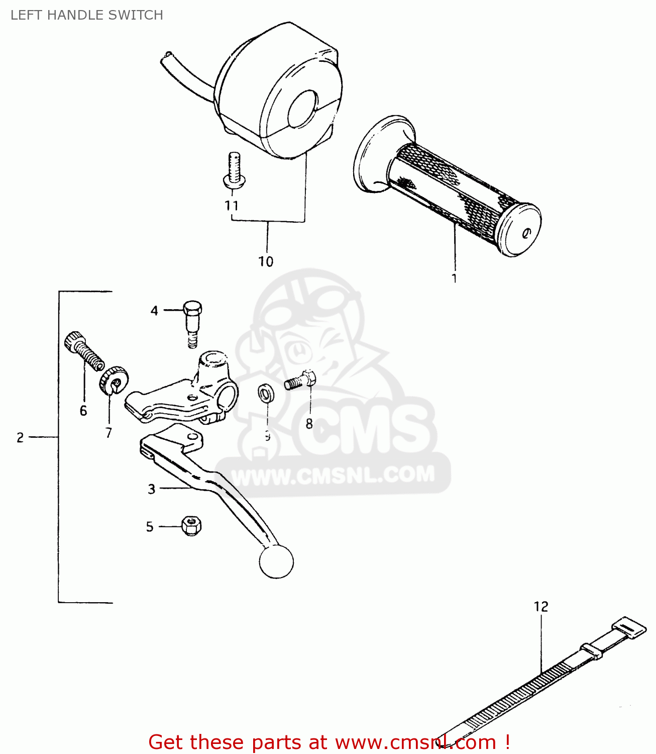 LEFT HANDLE SWITCH GSX400F 1983 (D) (E01 E02 E04 E06 E16 E17 E21 E24 E25 E26 34 48)