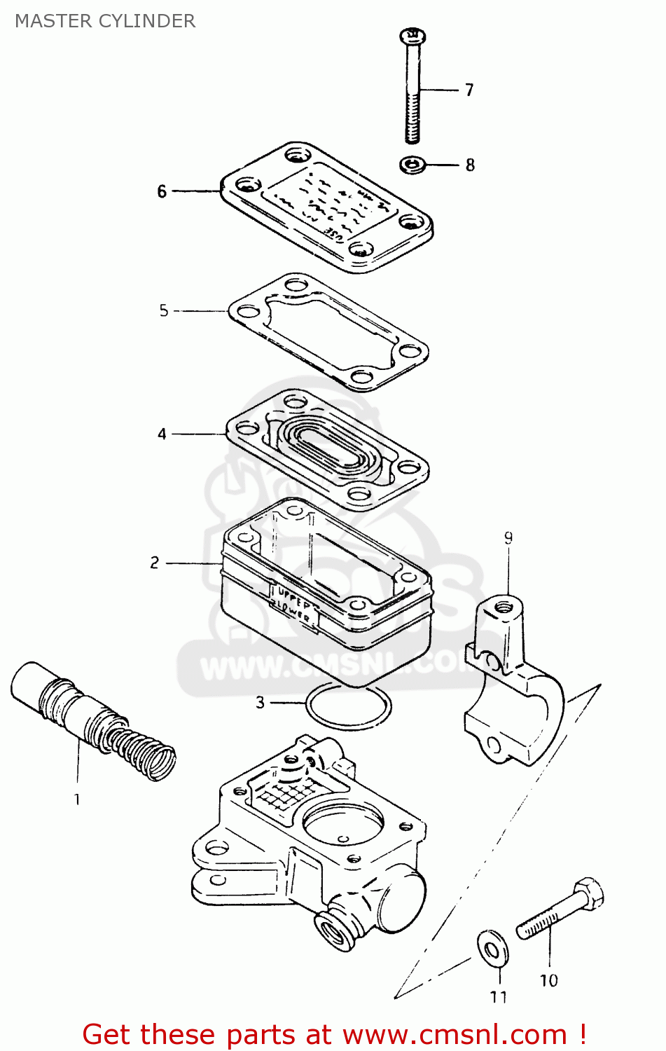 MASTER CYLINDER GSX400F 1983 (D) (E01 E02 E04 E06 E16 E17 E21 E24 E25 E26 34 48)