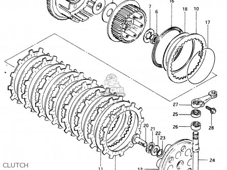 CLUTCH - GSX400F 1983 (D) (E01 E02 E04 E06 E16 E17 E21 E24 E25 E26 34 48)
