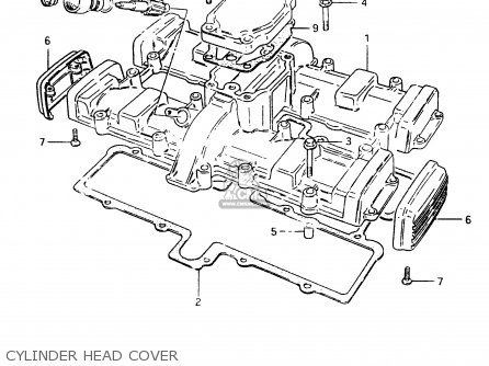 CYLINDER HEAD COVER - GSX400F 1983 (D) (E01 E02 E04 E06 E16 E17 E21 E24 E25 E26 34 48)