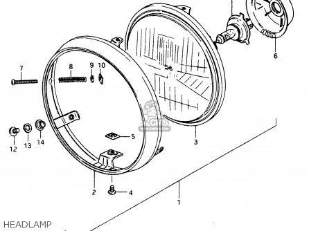 HEADLAMP - GSX400F 1983 (D) (E01 E02 E04 E06 E16 E17 E21 E24 E25 E26 34 48)
