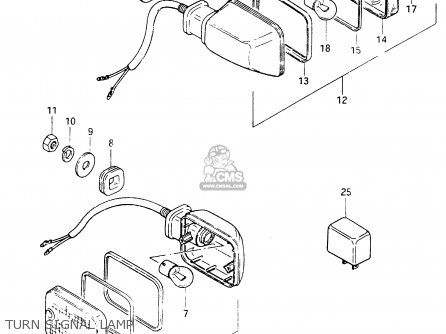 TURN SIGNAL LAMP - GSX400F 1983 (D) (E01 E02 E04 E06 E16 E17 E21 E24 E25 E26 34 48)