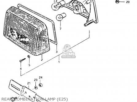 REAR COMBINATION LAMP (E25) - GSX400F 1983 (D) (E01 E02 E04 E06 E16 E17 E21 E24 E25 E26 34 48)