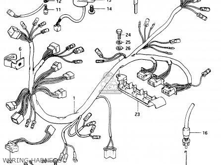 WIRING HARNESS - GSX400F 1983 (D) (E01 E02 E04 E06 E16 E17 E21 E24 E25 E26 34 48)