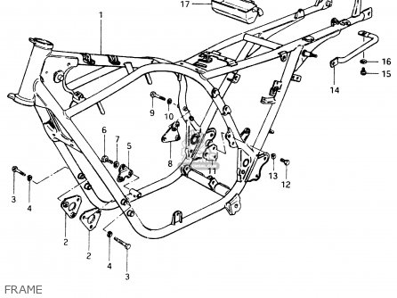 FRAME - GSX400F 1983 (D) (E01 E02 E04 E06 E16 E17 E21 E24 E25 E26 34 48)