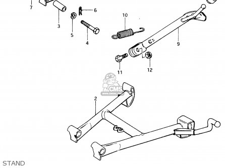 STAND - GSX400F 1983 (D) (E01 E02 E04 E06 E16 E17 E21 E24 E25 E26 34 48)