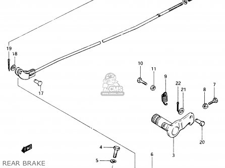 REAR BRAKE - GSX400F 1983 (D) (E01 E02 E04 E06 E16 E17 E21 E24 E25 E26 34 48)