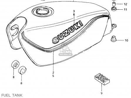 FUEL TANK - GSX400F 1983 (D) (E01 E02 E04 E06 E16 E17 E21 E24 E25 E26 34 48)