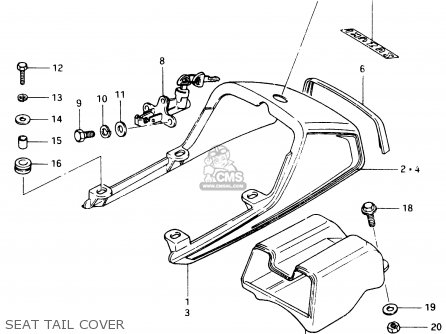 SEAT TAIL COVER - GSX400F 1983 (D) (E01 E02 E04 E06 E16 E17 E21 E24 E25 E26 34 48)