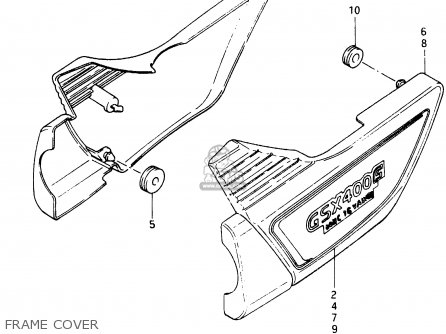 FRAME COVER - GSX400F 1983 (D) (E01 E02 E04 E06 E16 E17 E21 E24 E25 E26 34 48)