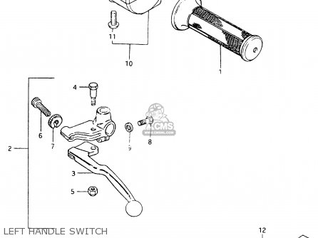 LEFT HANDLE SWITCH - GSX400F 1983 (D) (E01 E02 E04 E06 E16 E17 E21 E24 E25 E26 34 48)