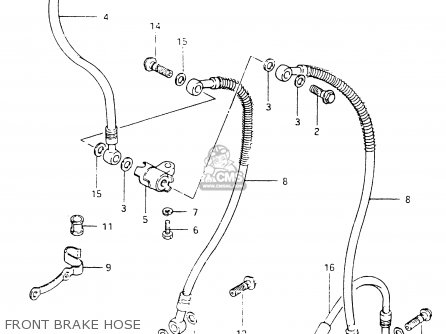 FRONT BRAKE HOSE - GSX400F 1983 (D) (E01 E02 E04 E06 E16 E17 E21 E24 E25 E26 34 48)