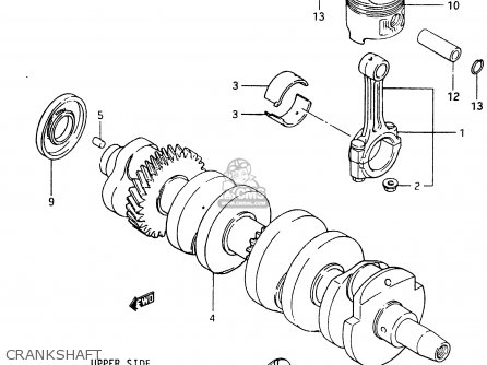CRANKSHAFT - GSX400F 1983 (D) (E01 E02 E04 E06 E16 E17 E21 E24 E25 E26 34 48)
