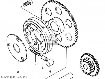 STARTER CLUTCH - GSX400F 1983 (D) (E01 E02 E04 E06 E16 E17 E21 E24 E25 E26 34 48)