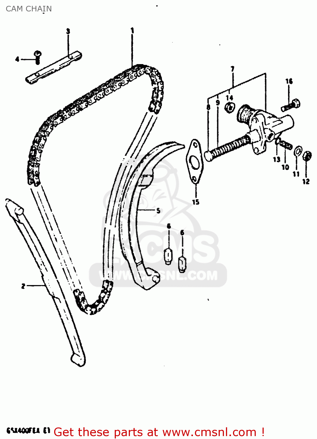 CAM CHAIN GSX400FE 1981 (X) (E01 02 04 06 15 16 17 18 21 22 24 25 26 34 39