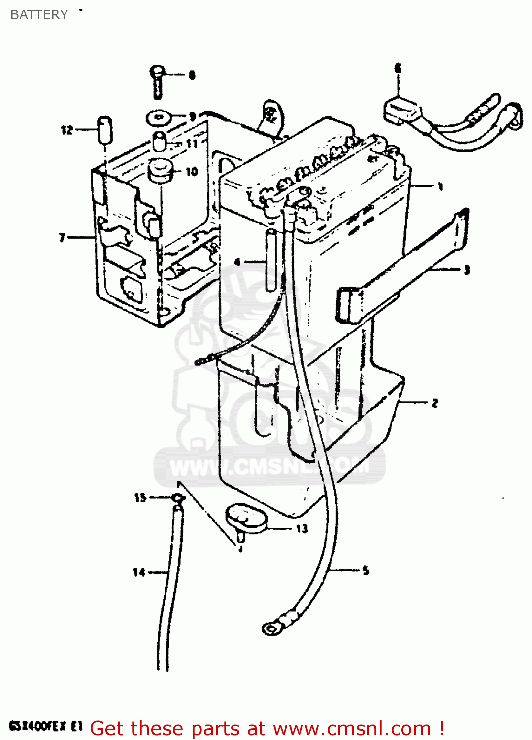 BATTERY GSX400FE 1981 (X) (E01 02 04 06 15 16 17 18 21 22 24 25 26 34 39