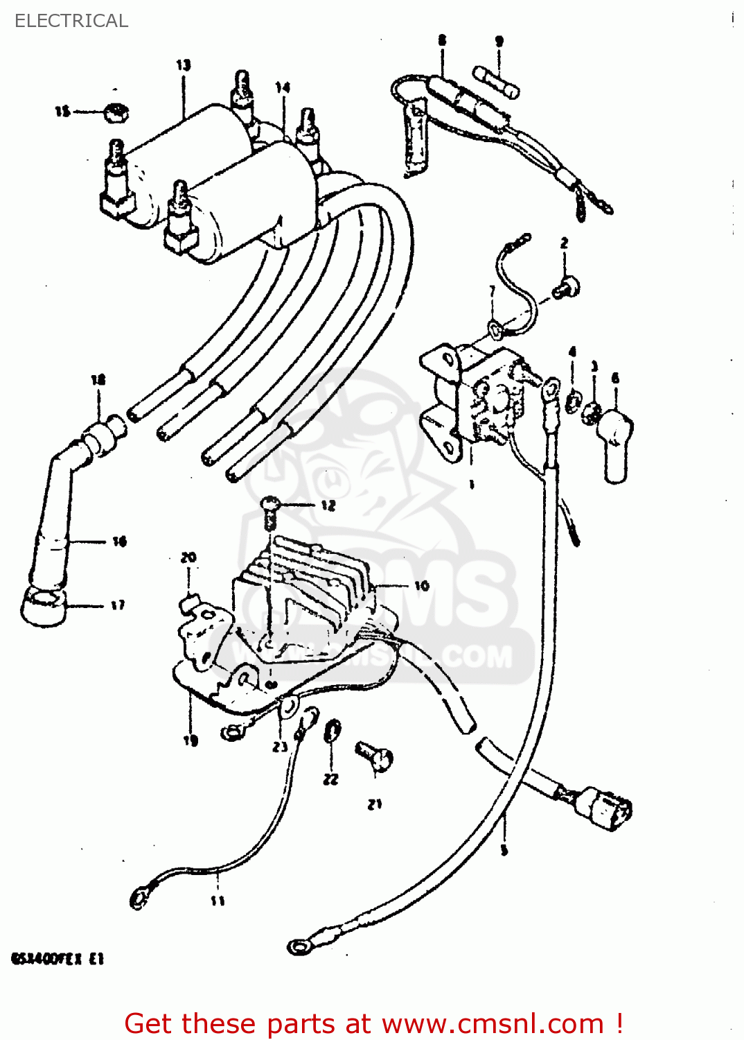 ELECTRICAL GSX400FE 1981 (X) (E01 02 04 06 15 16 17 18 21 22 24 25 26 34 39
