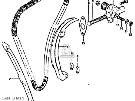 CAM CHAIN - GSX400FE 1981 (X) (E01 02 04 06 15 16 17 18 21 22 24 25 26 34 39