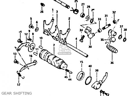 GEAR SHIFTING - GSX400FE 1981 (X) (E01 02 04 06 15 16 17 18 21 22 24 25 26 34 39