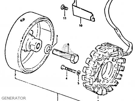 GENERATOR - GSX400FE 1981 (X) (E01 02 04 06 15 16 17 18 21 22 24 25 26 34 39