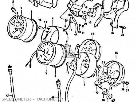SPEEDOMETER - TACHOMETER - GSX400FE 1981 (X) (E01 02 04 06 15 16 17 18 21 22 24 25 26 34 39