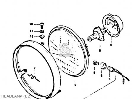 HEADLAMP (E2) - GSX400FE 1981 (X) (E01 02 04 06 15 16 17 18 21 22 24 25 26 34 39