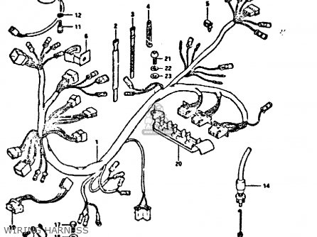 WIRING HARNESS - GSX400FE 1981 (X) (E01 02 04 06 15 16 17 18 21 22 24 25 26 34 39