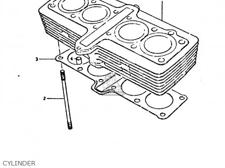CYLINDER - GSX400FE 1981 (X) (E01 02 04 06 15 16 17 18 21 22 24 25 26 34 39