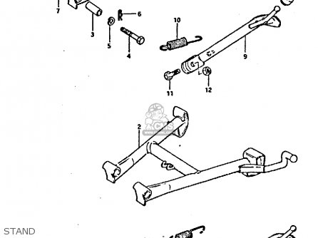 STAND - GSX400FE 1981 (X) (E01 02 04 06 15 16 17 18 21 22 24 25 26 34 39